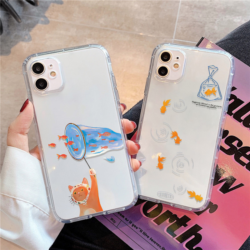 Phone Cases Xr - حافظة هاتف شفافة على شكل سمكة