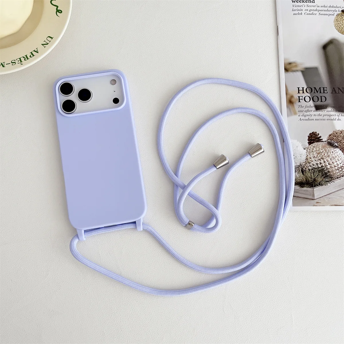 Silicone Liquid Case - Crossbody الحبل السائل سيليكون لينة جراب
