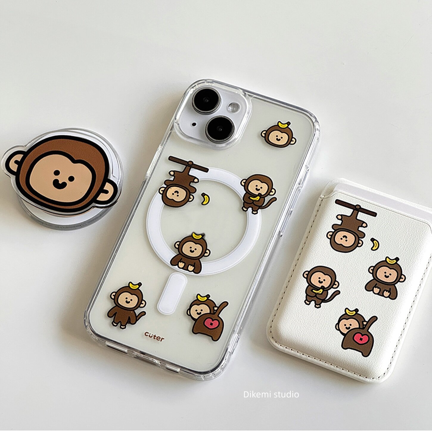 Phone Cases Brown - غطاء هاتف كوري بتصميم قرد صغير