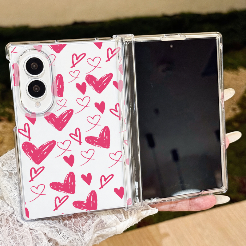 Phone Cases Samsung - غطاء هاتف بنمط قلوب لطيفة لسامسونج