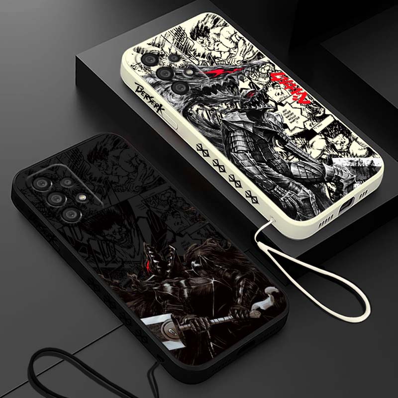 Phone Cases Samsung - غطاء هاتف سائل بتصميم أنمي بيرسيرك