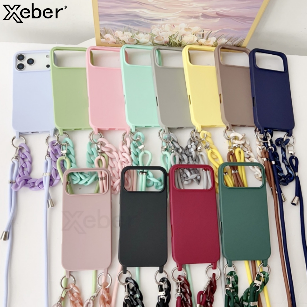 Silicone Liquid Case - Crossbody الحبل الاكريليك سوار ماتي لينة