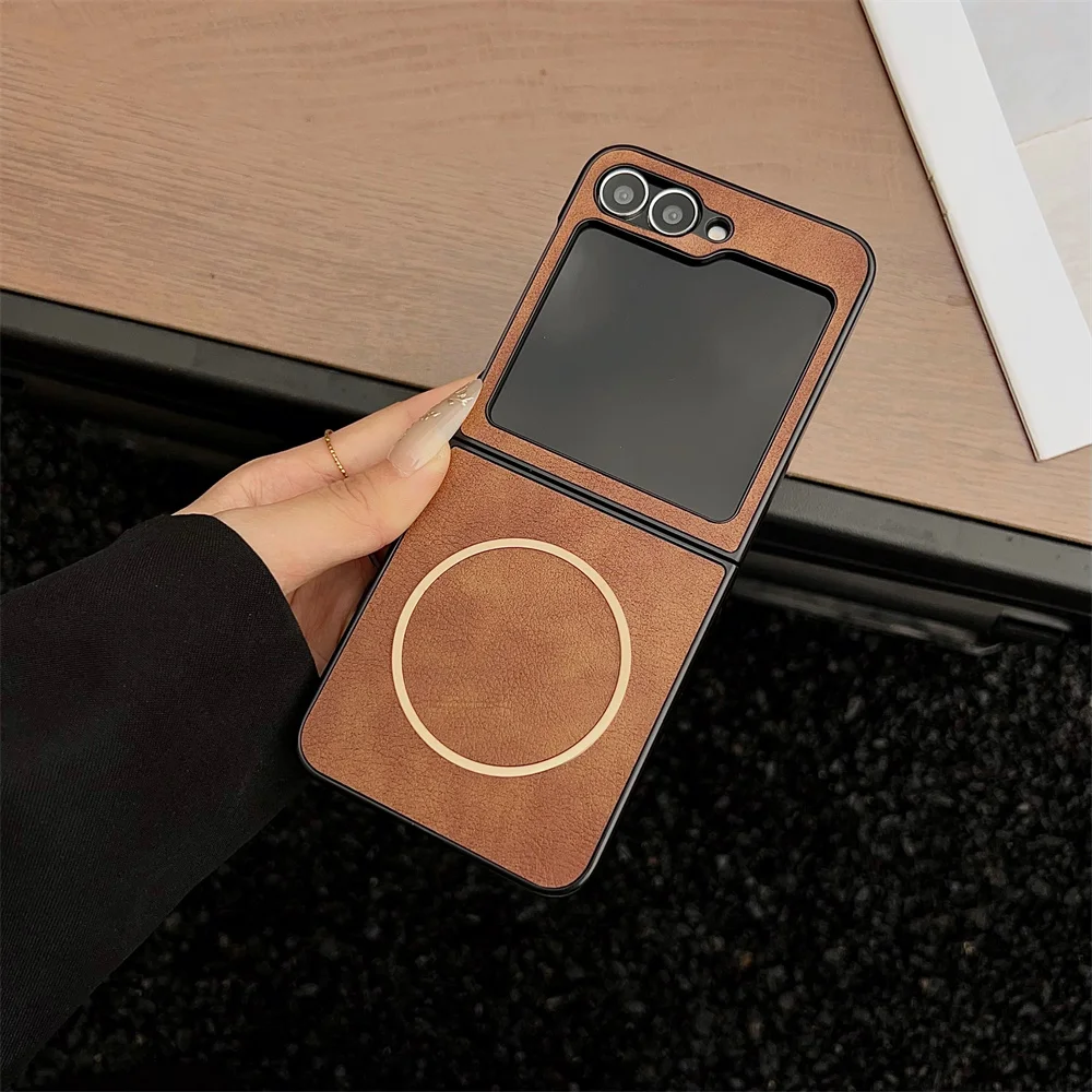 Flip Leather Case - حافظة هاتف جلدية فاخرة مغناطيسية رفيعة