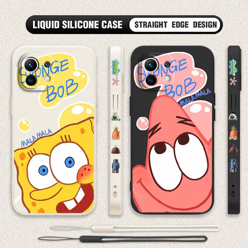 Silicone Liquid Case - غطاء هاتف سائل بتصميم سبونج بوب