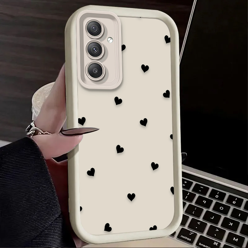 غطاء حماية أسود بتصميم قلب وعق - مراجعة Phone Cases Samsung وسعره