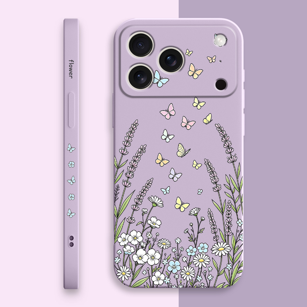غطاء هاتف بتصميم فراشة العشب ل - مراجعة Silicone Liquid Case وسعره