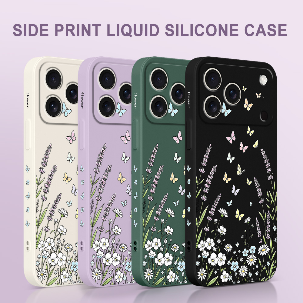 غطاء هاتف بتصميم فراشة العشب ل - مراجعة Silicone Liquid Case وسعره