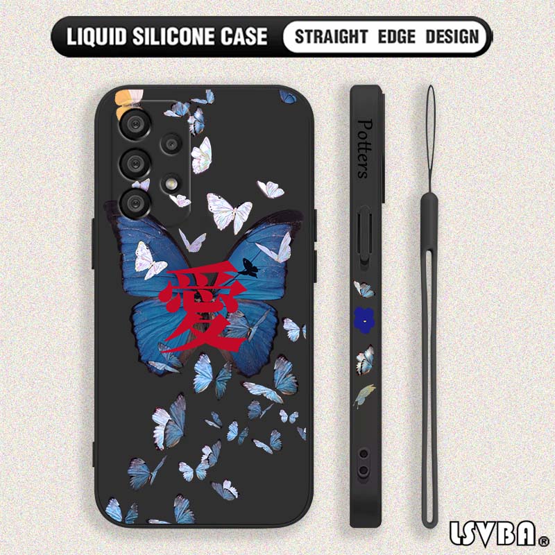 غطاء هاتف سائل بتصميم فراشة زر - مراجعة Silicone Liquid Case وسعره