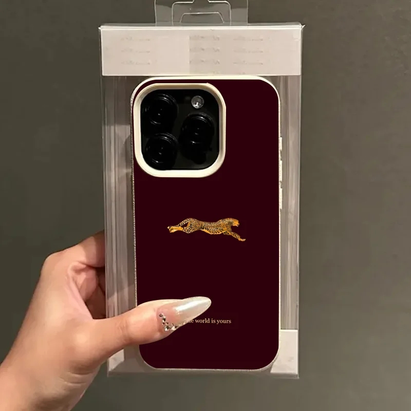 موضة ليوبارد النبيذ الأحمر لين - مراجعة Phone Cases Brown وسعره