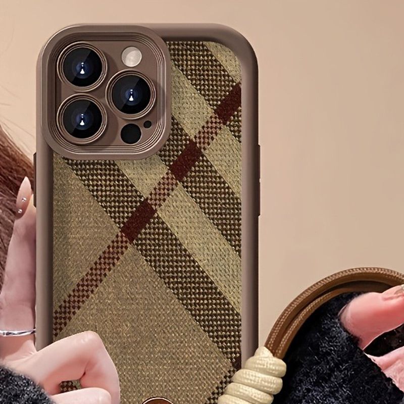 جراب هاتف بحزام حبل مخطط بني ل - مراجعة Phone Cases Brown وسعره
