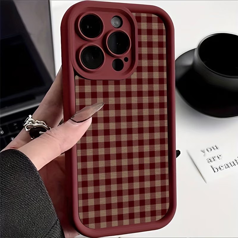 غطاء هاتف من مادة TPU بنمط مرب - مراجعة Phone Cases Brown وسعره