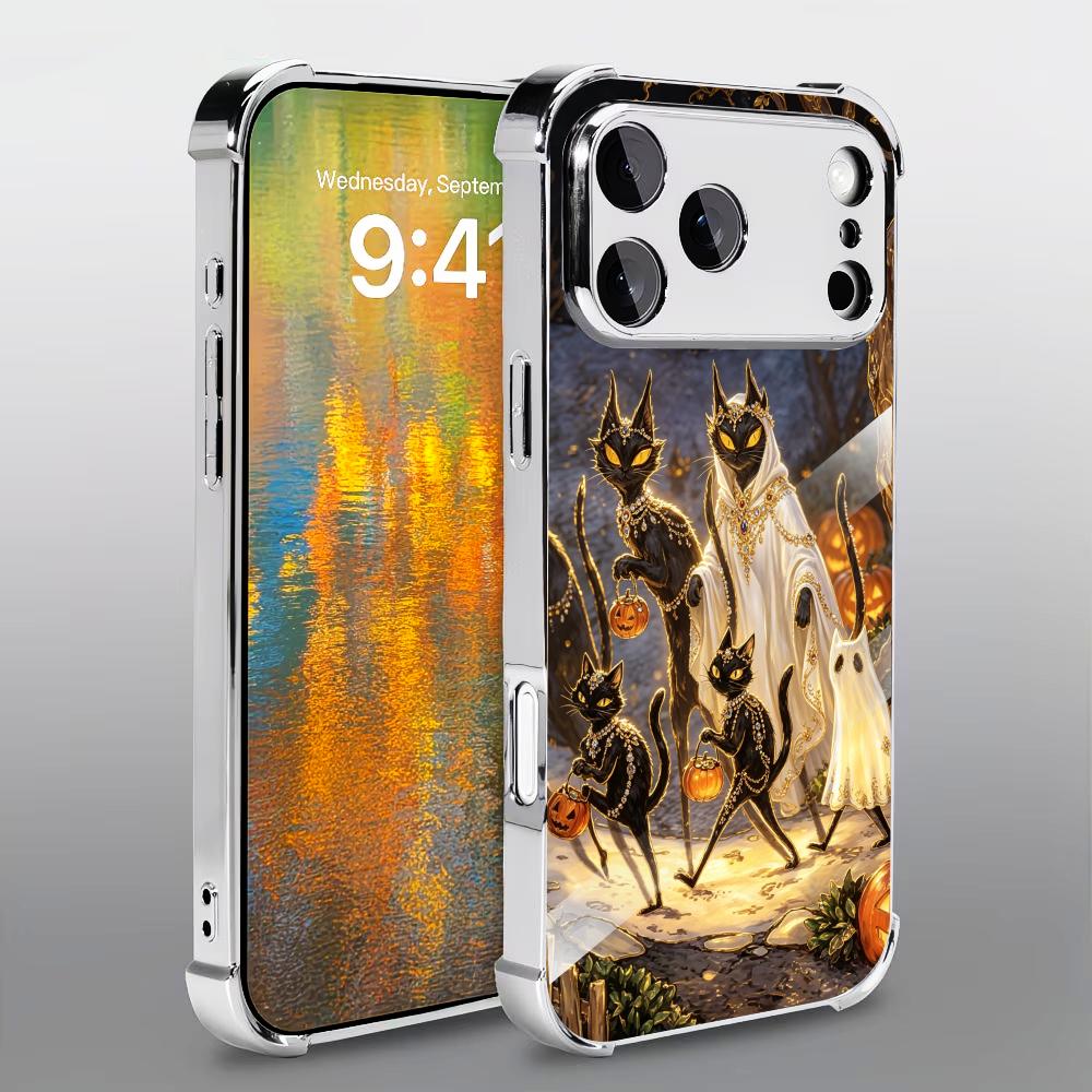 جراب هاتف زجاجي بتصميم قطة سود - مراجعة Phone Cases Rhode وسعره