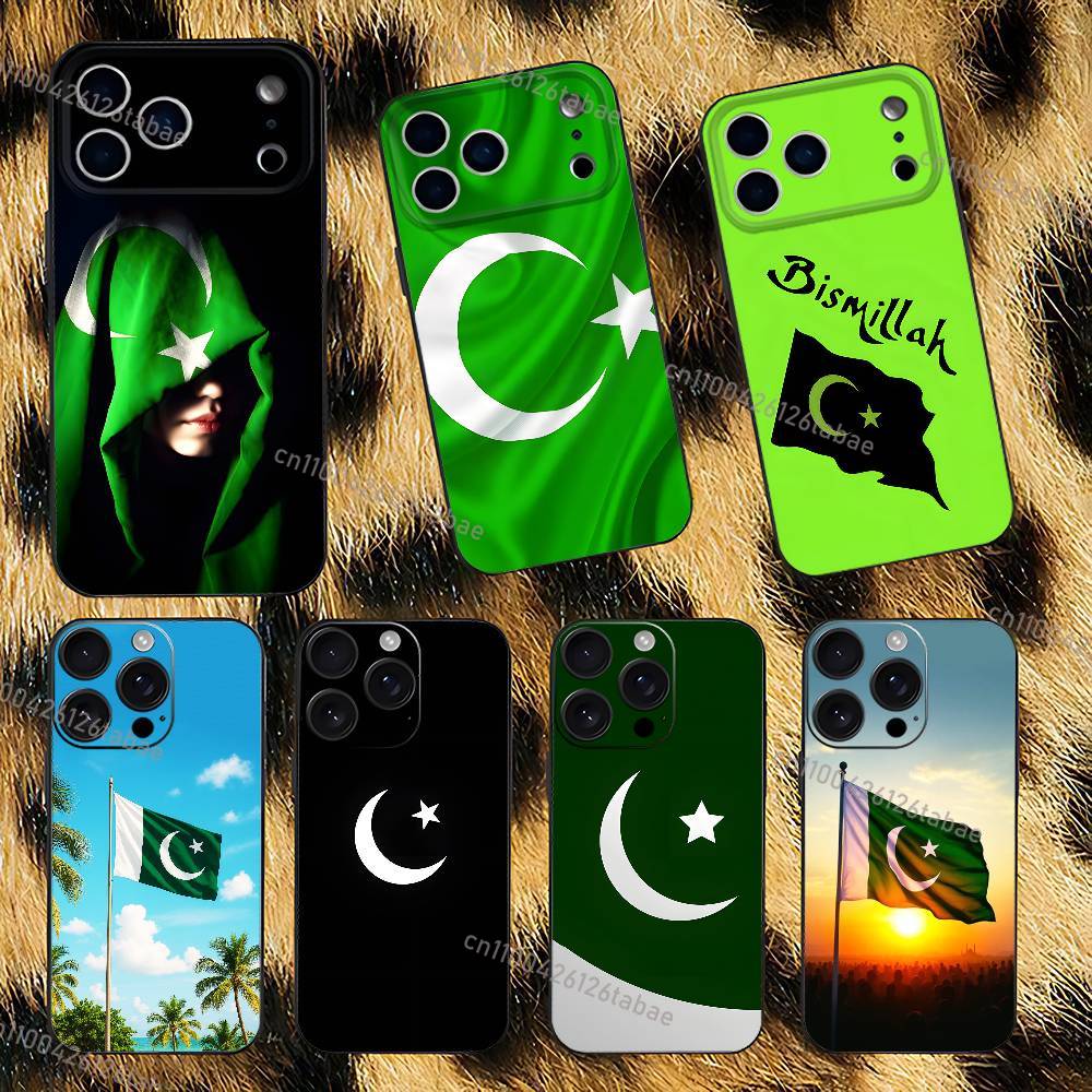 جراب هاتف ناعم أسود بتصميم علم - مراجعة Phone Cases Pakistan وسعره