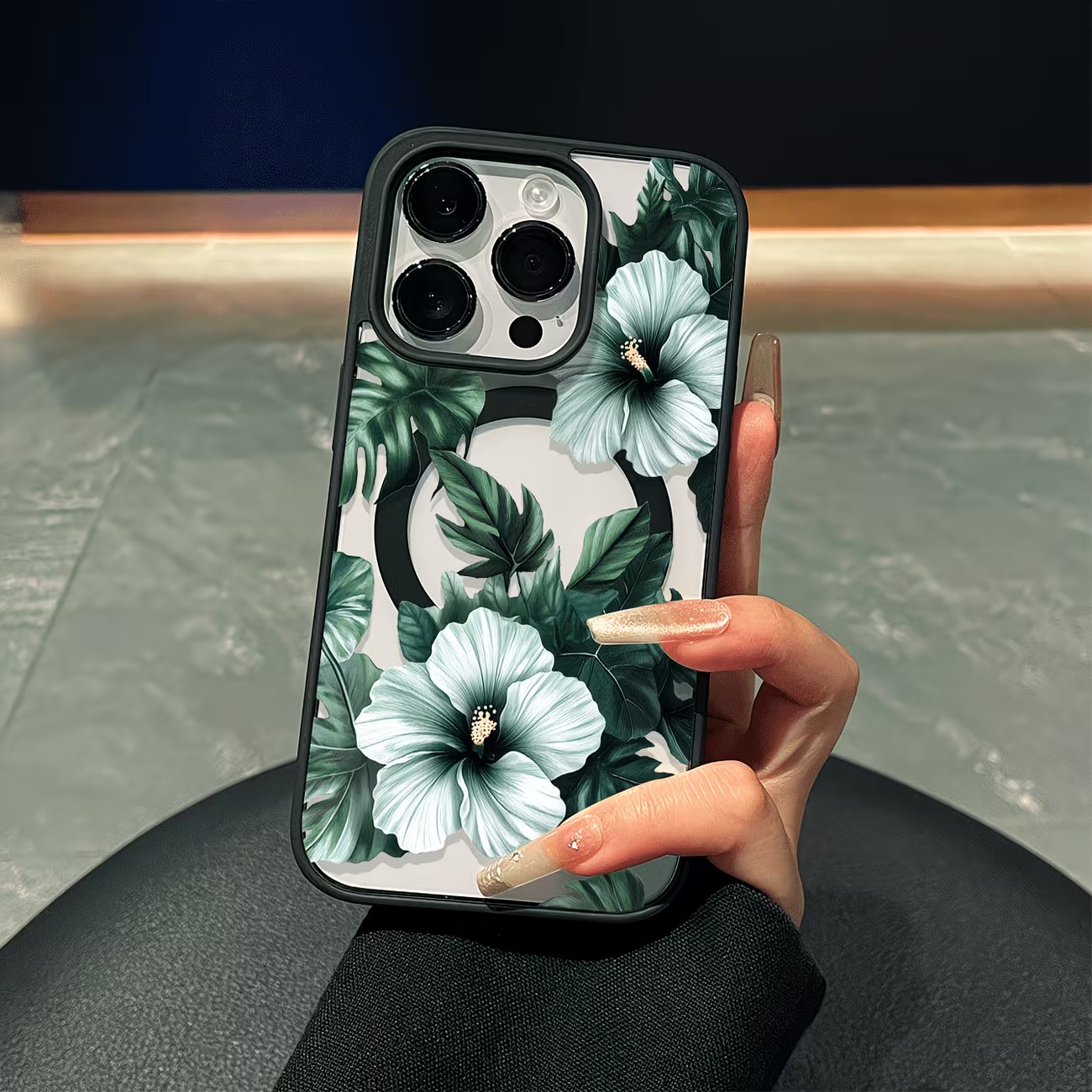 غطاء هاتف شفاف بتصميم زهور خضر - مراجعة Phone Cases Xr وسعره