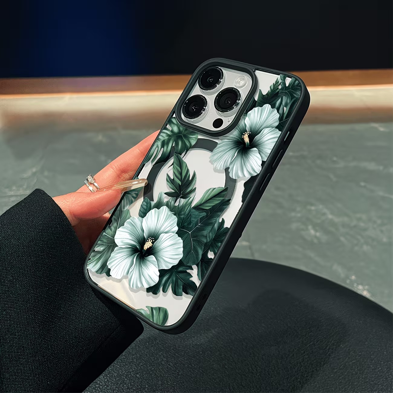 غطاء هاتف شفاف بتصميم زهور خضر - مراجعة Phone Cases Xr وسعره