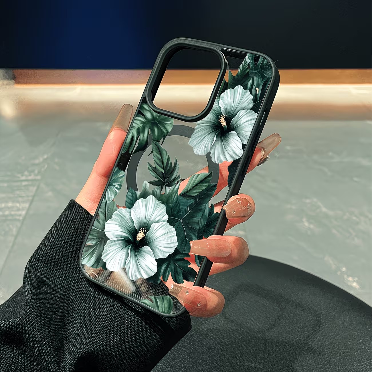 غطاء هاتف شفاف بتصميم زهور خضر - مراجعة Phone Cases Xr وسعره