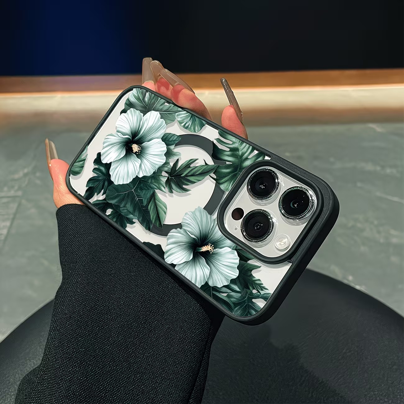 غطاء هاتف شفاف بتصميم زهور خضر - مراجعة Phone Cases Xr وسعره